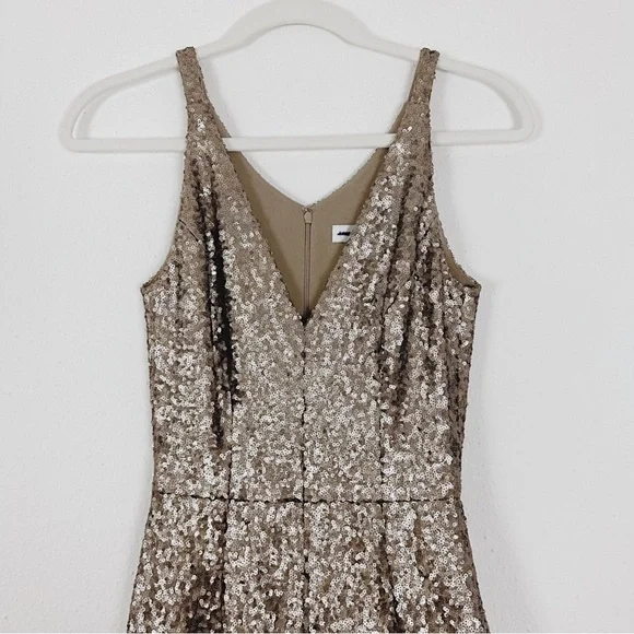 strapless open back dress Dress The Population Sequin Charlie Jumpsuit